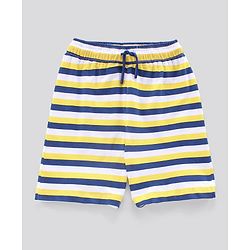 Pine Kids Biowashed Half Sleeves Night Suit Text Print - Royal Blue Yellow