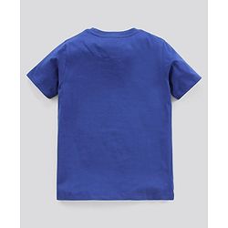 Pine Kids Biowashed Half Sleeves Night Suit Text & Football Print - Royal Blue Green