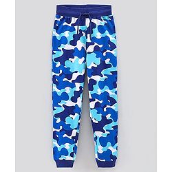 Pine Kids Half Sleeves Biowashed Night Suit Camo Print - Blue