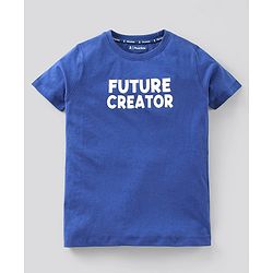 Pine Kids Half Sleeves Biowash T-Shirt & Shorts Nightwear Set Multi Print - Blue White