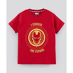 Pine Kids Half Sleeves T-Shirt Placement Print - Red