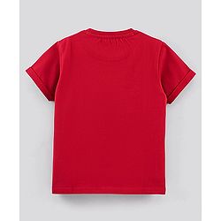 Pine Kids Half Sleeves T-Shirt Placement Print - Red