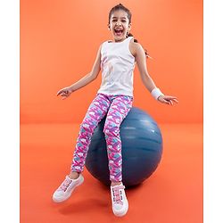 Pine Active Full Length Printed Leggings - Pink