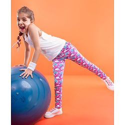 Pine Active Full Length Printed Leggings - Pink