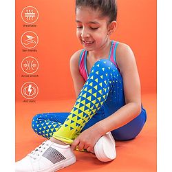 Pine Active Full Length Leggings HD Print - Blue