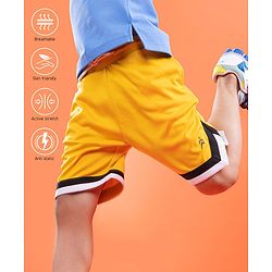 Pine Active Knee Length Shorts Quick Dry HD Print - Yellow