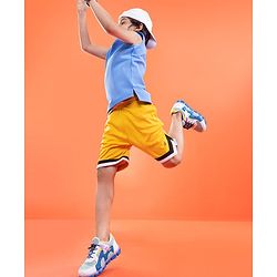 Pine Active Knee Length Shorts Quick Dry HD Print - Yellow