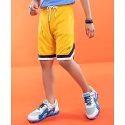 Pine Active Knee Length Shorts Quick Dry HD Print - Yellow
