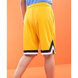 Pine Active Knee Length Shorts Quick Dry HD Print - Yellow