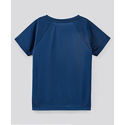 Pine Active Lycra T-shirt and Shorts Set HD Print - Blue