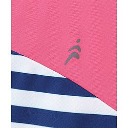 Pine Active Stretchable Sleeveless T-Shirt and Shorts Set Striped - Pink Blue