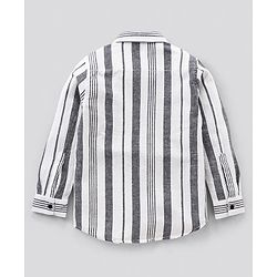 Pine Kids Full Sleeves Stripe Shirt Softener Wash - White
