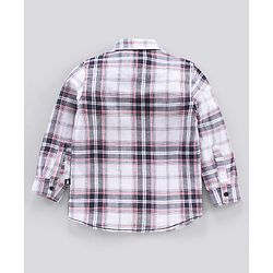 Pine Kids Full Sleeves Checked Cotton Linen Fabric Shirt - Multicolor