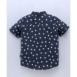 Pine Kids Half Sleeves Shirt All Over Print- Blue