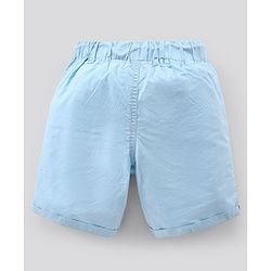Pine Kids Solid Shorts with Softener Wash - Aqua