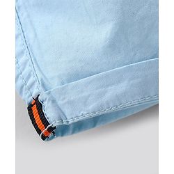 Pine Kids Solid Shorts with Softener Wash - Aqua