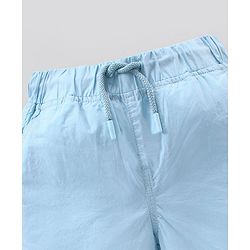 Pine Kids Solid Shorts with Softener Wash - Aqua