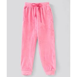 Pine Kids Full Sleeves Velour Set with Hoodie and Trouser - Pink