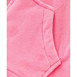 Pine Kids Full Sleeves Velour Set with Hoodie and Trouser - Pink