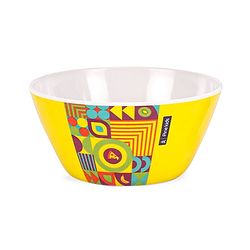 Pine Kids Melamine Bowl With Fork And Spoon Yellow - Pack Of 3