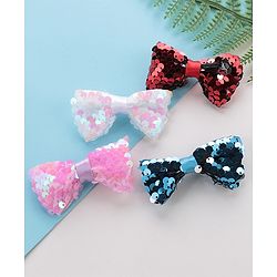 Pine Kids Bow & Butterfly Clips Pack Of 4 - Multicolor