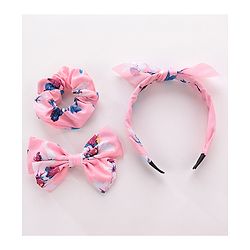 Pine Kids Hair Accessories Combo Sets Pack of 3 - Pink