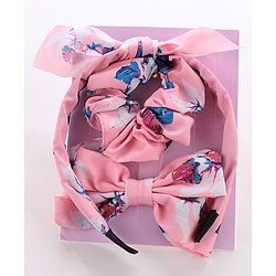 Pine Kids Hair Accessories Combo Sets Pack of 3 - Pink