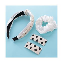 Pine Kids Hair Accessories Combo Set Pack of 3 - White