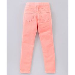 Pine Kids Full Length OD Jegging With Enzyme Softner Wash - Peach