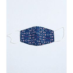 Pine Kids Full Sleeve Boys Kurta Pyjama Set with Cotton Lining Self Printed - Blue Sapphire