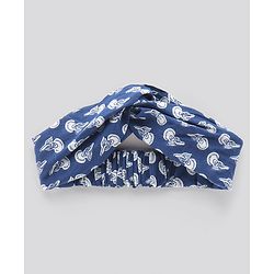 Pine Kids Printed Ethnic Dresses with Hair Band - Blue
