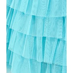 Pine Kids Above Knee Length Mesh Layer Skirt - Blue