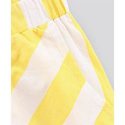 Pine Kids Above Knee Length Softener Washed Skirt Stripes Print - Yellow