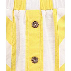 Pine Kids Above Knee Length Softener Washed Skirt Stripes Print - Yellow