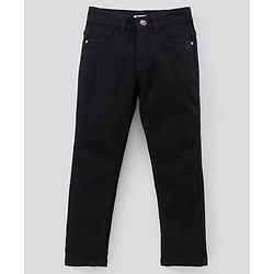 Pine Kids Full Length Enzyme Wash Denim Jeans Solid - Black