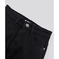 Pine Kids Full Length Enzyme Wash Denim Jeans Solid - Black