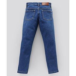 Pine Kids Enzyme Wash Full Length Denim Jeans - Dark Blue