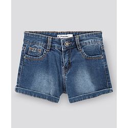 Pine Kids Denim Knee Length Shorts - Blue