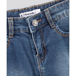 Pine Kids Denim Knee Length Shorts - Blue