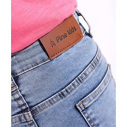 Pine Kids Capri Length Enzyme Wash Jeans - Light Blue