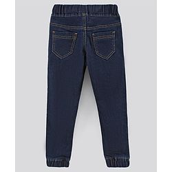 Pine Kids Full Length Solid Joggers - Dark Blue