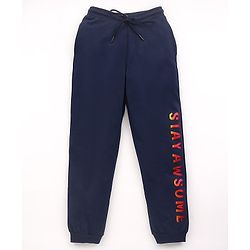 Pine Kids Full Length Biowashed Lounge Pant - Navy Peony