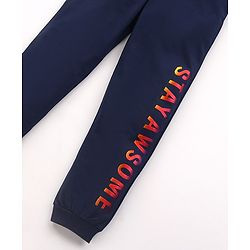 Pine Kids Full Length Biowashed Lounge Pant - Navy Peony