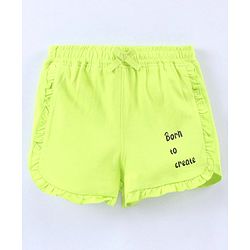 Pine Kids Mid Thigh Organic Cotton Biowashed Shorts Pack of 2 - Red Green