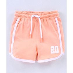 Pine Kids Mid Thigh Organic Cotton Biowashed Shorts Pack of 2 - Peach Green