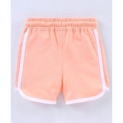Pine Kids Mid Thigh Organic Cotton Biowashed Shorts Pack of 2 - Peach Green
