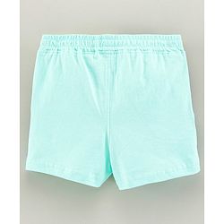 Pine Kids Knee Length Solid Color Shorts with Organic Cotton and Biowash - Blue Pink