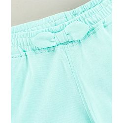 Pine Kids Knee Length Solid Color Shorts with Organic Cotton and Biowash - Blue Pink