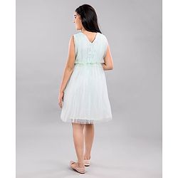 Pine Kids Sleeveless Partywear Dress Sequin Embellished - Blue