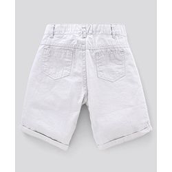 Pine Kids Half Sleeve Solid Shirt with Bow and Shorts Set Softener Wash - Olive White
